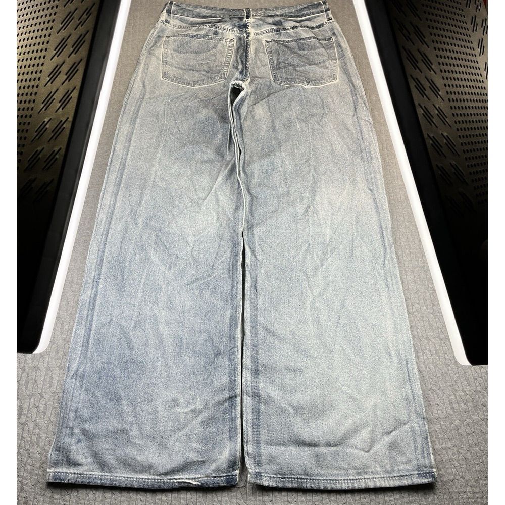 New ZARA‎ Baggy Wide Leg Jeans Women (10) Y2K 90s Disco Denim